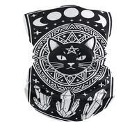 Bufanda facial Luna Gato Cristal Bruja Retro Gótica Oscura Polainas de