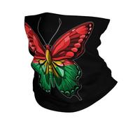 Bufanda Facial Mariposa Burkina Faso Pueblo De Burkina Faso Bandera Secado Rápido Cuello Bufanda Protección UV Polainas De Cuello para Pesca Caza Ciclismo