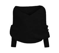 Bufanda genérica con mangas - Bufanda de punto para mujer, abrigo cómodo, hombro cálido | Bufandas de invierno con mangas para viajes, al aire libre, diario, accesorios para mujer, Negro , Se référer