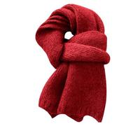 Bufanda genérica para hombre cachemira roja para mujer, invierno Versátil suave y cálido Woolen Scarf de satén para el pelo de noche, rojo, A