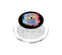 Bufanda gráfica Happy Golden Retriever Winter Lover con Copos de Nieve PopSockets PopGrip para MagSafe