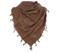 Bufanda grande de Shemagh militar árabe, bufanda táctica del desierto, 110 x 110 cm, 100% algodón, para hombres y mujeres, marrón, Talla única