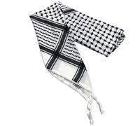 Bufanda grande para hombres y mujeres, multifuncional, unisex, shemagh, versátil para exteriores, uso diario, envoltura Keffiyeh, Negro, Talla única