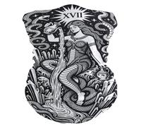 Bufanda Impresión de carta de tarot de la bruja serpiente Bufanda facial