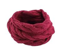 Bufanda Infinity para mujer, bufanda gruesa de invierno de gran tamaño, bufandas coloridas de otoño, suéter suave, estilo acogedor, Rosa Roja, Taille unique
