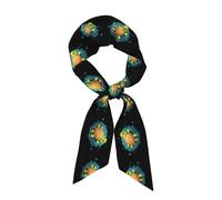 Bufanda larga de satén de seda WHJSSF Little Turtle in the Charco, accesorios de ropa suave y cómodo para citas, fiestas de viaje