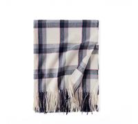 Bufanda larga y suave de invierno para mujer, bufanda a cuadros con borlas, bufanda compatible con bufandas clásicas suaves para mujer, bufa