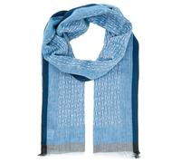 Bufanda LINDENMANN/bufanda tejida para hombre 100% algodón, bufanda para hombre, azul