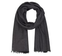 Bufanda Lindenmann para hombre, tejida 100% algodón, gris-negro