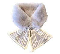 Bufanda manta, Bufanda de pieles sintéticas de conejo peludo for mujer, bufanda de cuello de felpa suave y gruesa, calentador de cuello de punto, estola de boda de invierno for mujer, accesorio de mod