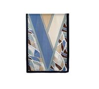 Bufanda Mujer Bufanda Mujer Invierno Bufandas Viaje/Exterior de Seda Artificial con Estampado Geométrico en Tono Lago, Diseño Otoñal con Palabras Inspiradoras