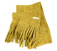 Bufanda Mujer Invierno Gruesa - de Punto de Mezcla Lujosa para Un Elegante Abrigo de Invierno con Flecos Largos Suave Cálida A La Moda Cómoda para El Día A Día (Light Yellow One Size)
