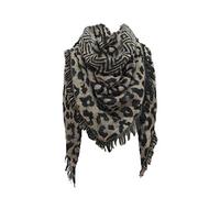 Bufanda Mujer Invierno Mantas Chales Grande Cachemira De Imitación Bufanda Triangular Estampado De Leopardo Cuadrada Moda Largo Chal Cálido Borla Suave Fulares Para Mantener Caliente Estolas