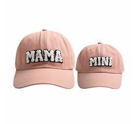 Bufanda niña caballos traje de padres e hijos unisex gorra de béisbol clásica de perfil bajo gorra de béisbol de algodón bordado mamá letras letras letras suave bebé niño pañuelo triangular, Rosa., 粉色