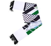 Bufanda Palestina de Satén Mapa Doble, Bufanda Larga Keffiyeh para Mujer y Hombre, Envoltura Palestina Suave y Versátil para Uso Diario y Actividades al Aire Libre