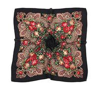 Bufanda para Islam Hair Wrap Travel Wrap Folk-Custom Bufandas Mujeres Flores Pañuelo Cuello Señora Bufanda Pañuelo Pañuelo Bandanas Mujeres Estampado Bufandas de Seda Musulmana, E, talla única