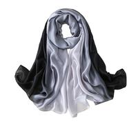 Bufanda para la cabeza que mantiene el calor para esquí y camping, unisex, elegante, chal para exteriores, bufanda grande, Negro/gris., Talla única