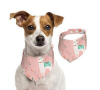 Bufanda para mascotas con estampado de cactus, color rosa camello y gato, para Navidad, invierno, elegante regalo cálido