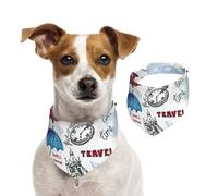Bufanda para mascotas con estampado de Londres, suave, cómoda, accesorio de vacaciones para Navidad, cálido y elegante regalo