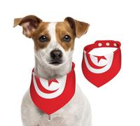 Bufanda para mascotas con la bandera de Túnez, bandanas para perro, para primavera y verano, de algodón suave, accesorios ajustables para cachorros, niñas pequeñas, medianas y grandes