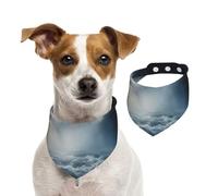 Bufanda para mascotas, diseño de cascadas y niebla pesada, bandanas para perro, para primavera y verano, de algodón suave, accesorios ajustables para niñas pequeñas, medianas y grandes, cachorros