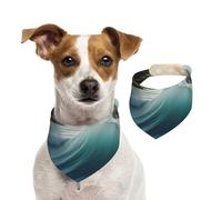 Bufanda para mascotas, diseño de olas y montañas nevadas, bandanas para perro, para primavera y verano, de algodón suave, accesorios ajustables para cachorros, niñas pequeñas, medianas y grandes