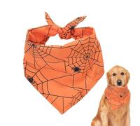 Bufanda para Perros de Halloween,Toalla de Saliva para Mascotas de Halloween - Bufanda de Perro Calabaza - Toalla Lavable de la Saliva del diseño de la araña de la Calabaza del cráneo del