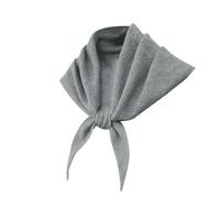 Bufanda pequeña de color sólido para mujeres en otoño e invierno, hombros casuales versátiles, a la moda, con hilo de punto, gris, Talla única