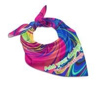 Bufanda Personalizada Similar A La Seda Para Mujer: Pañuelo Grande Personalizado Para La Cabeza Con Su Nombre/Texto/Logotipo E Imagen,Pañuelo Cuadrado Personalizado Para El Cabello,Pañuelo Para La