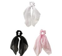 Bufanda Scrunchies Bowknot Bandas de cabello Cineta Camino del cabello Bailado de satén