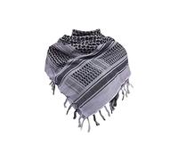 Bufanda Shemagh de algodón suave, sombrero árabe para el sol, combate, desierto, Keffiyeh SAS, ejército, táctica, militar, desierto, cabeza, cuello, máscara, gris/negro, Talla única