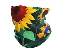 Bufanda suave con estampado de abeja y girasol, a prueba de viento, máscara facial para esquí, ciclismo, correr