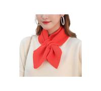 INOMAK Bufanda súper Suave para Mujer, Bufanda roja para Mujer Invierno, Bufanda de Punto cálido Engrosado, Bufanda de Cuello Cruzado (One,Red)