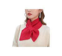 INOMAK Bufanda súper Suave para Mujer, Bufanda roja para Mujer Invierno, Bufanda de Punto cálido Engrosado, Bufanda de Cuello Cruzado (One,Bright Red)