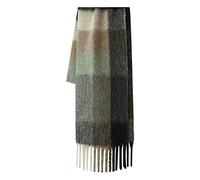 Bufanda térmica para otoño e invierno, bufanda clásica a cuadros, cálida, suave, gruesa, grande, 1 paquete de bufanda cálida para mujer, gris, Taille unique