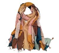 Bufanda Toquilla Mujer Bufanda Cálido Chal Moda Oro Ginkgo Biloba Pétalo Floral Borla Viscosa Envolver Hijab Bufandas For Regalo Clásica Suave(B)