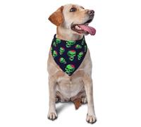 Bufanda Triangular Cabeza De Calavera Verde Zombi Gatos Triangulares Accesorios para Mascotas Bandana Perro Triangular para Suministros De Fiesta Grandes Y Pequeños