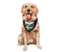 Bufanda Triangular Calavera Suecia Sueco Bandera Sueca Perros Bandana Perro Triangular Decoración Triangulares para Grandes Y Pequeños Accesorios 30X70Cm
