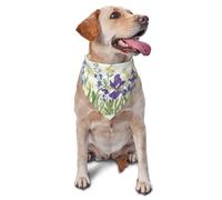 Bufanda triangular con estampado de orquídeas y flores silvestres para perros y gatos, bandana ajustable para mascotas y sesiones de fotos