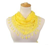 Bufanda triangular de encaje para mujer, color sólido, diseño de rosa hueca, chal de tul ligero para iglesia, misa, boda, eventos nupciales, negro y blanco, 58 x 18.5 pulgadas de largo (140-48 cm E)