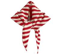 Bufanda triangular de punto a rayas para mujer, bufanda estética Y2K, chal acogedor, calentador de cuello, versátil envoltura para la cabeza, ropa de calle, elegante accesorios de otoño e invierno,