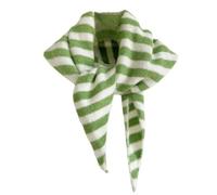 Bufanda triangular de punto a rayas para mujer, bufanda estética Y2K, chal acogedor, calentador de cuello, versátil envoltura para la cabeza, ropa de calle, elegante accesorios de otoño e invierno,