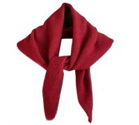 Bufanda triangular de punto para mujer - Y2K mezcla de lana de color puro, chal cálido calentador de cuello, pañuelo para la cabeza, cobertor de cuello, bufanda estética de alta gama acogedora para