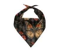 Bufanda Triangular Flores De Mariposa De Hojas Muertas Bandana Perro Triangular Mascotas Bandana Accesorios para Mascotas Triangulares para Grandes Y Pequeños Suministros De Fiesta
