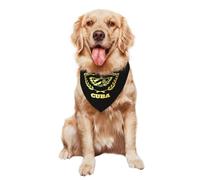 Bufanda Triangular Logotipo De La Bandera Cubana De Cuba Mascotas Bandana Perro Triangular Perros Baberos para Uso Diario Suministros De Fiesta 30X70Cm
