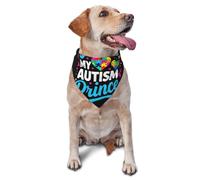 Bufanda Triangular Me Encanta Mi Estampado De Autismo Bandana Perro Triangular Decoración Bandana Perros Triangulares para Uso Diario Accesorios 30X70Cm