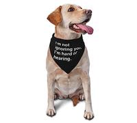 Bufanda Triangular No Te Estoy Ignorando. Tengo Problemas De Audición. Perros Bandana Perro Triangular Gatos Baberos Bufandas para Uso Diario Grandes Y Pequeños 30X70Cm