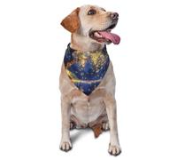 Bufanda triangular para mascotas con efecto visual estéreo 3D Forest Cr ack impresa para perros y gatos, bandana ajustable para mascotas y sesiones de fotos