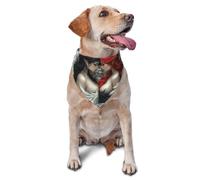 Bufanda triangular para mascotas con estampado de diosa de fantasía roja y negra para perros y gatos, bandana ajustable para mascotas y sesiones de fotos