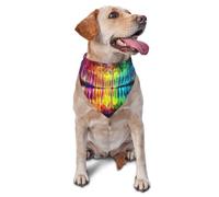 Bufanda triangular para mascotas con estampado de reflejo del bosque arcoíris para perros y gatos, bandana ajustable para mascotas y sesiones de fotos